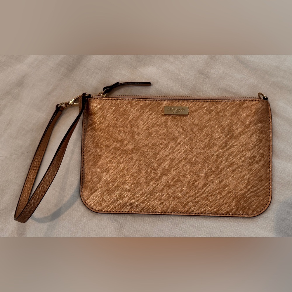 Kate Spade Rose Gold Wristlet EUC